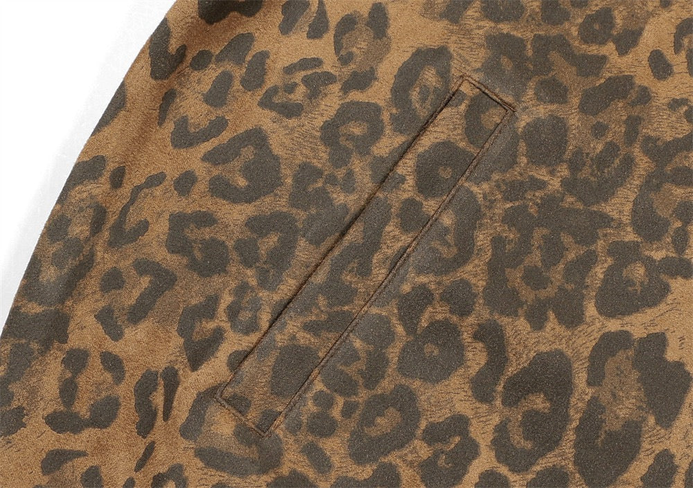 STARRVAINT Leopard Stripe Performance Mesh Track Jacket