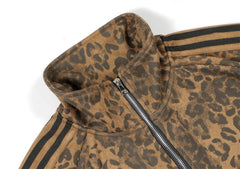 STARRVAINT Leopard Stripe Performance Mesh Track Jacket