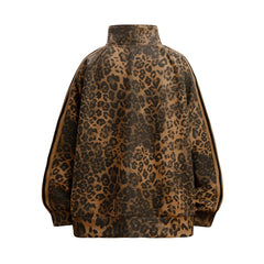 STARRVAINT Leopard Stripe Performance Mesh Track Jacket