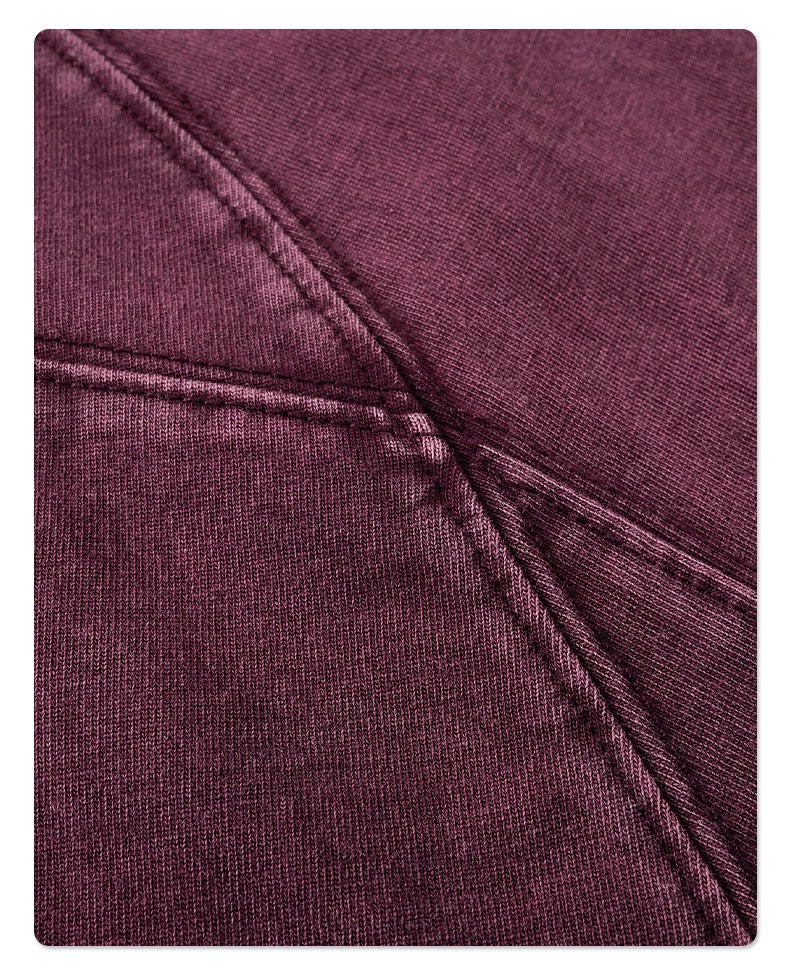 STARRVAINT Vintage Washed Short-Sleeve Cotton Tee