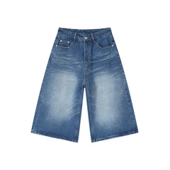 STARRVAINT Clean Cut Denim Shorts