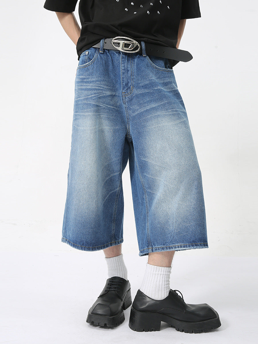 STARRVAINT Clean Cut Denim Shorts