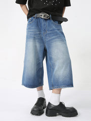 STARRVAINT Clean Cut Denim Shorts
