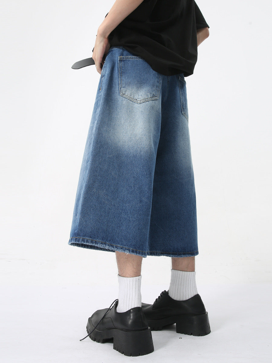STARRVAINT Clean Cut Denim Shorts