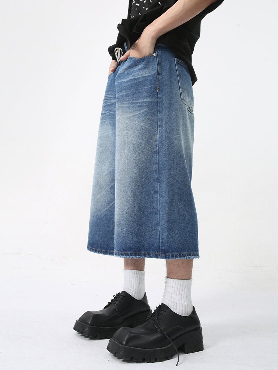 STARRVAINT Clean Cut Denim Shorts