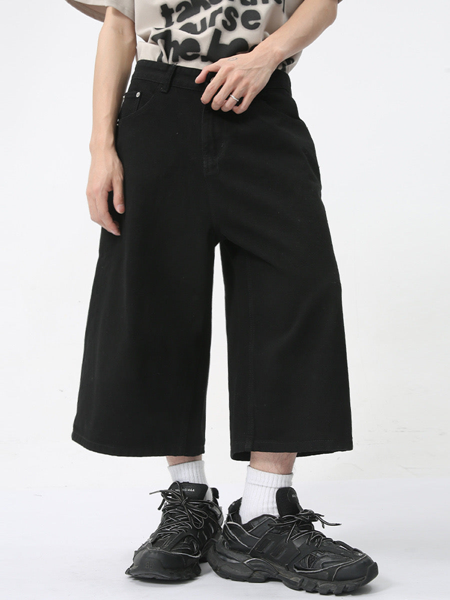 STARRVAINT Clean Cut Denim Shorts