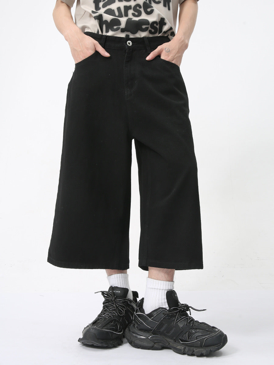 STARRVAINT Clean Cut Denim Shorts