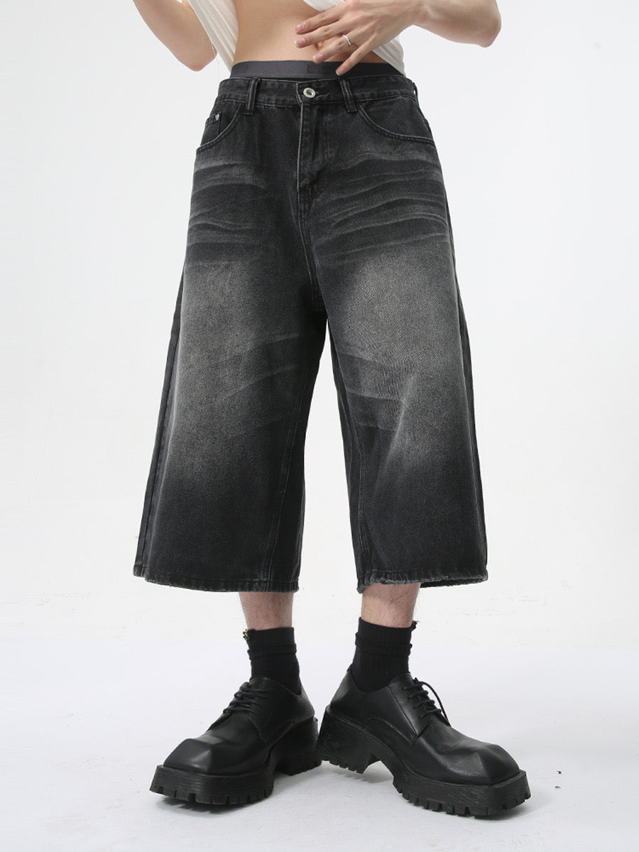STARRVAINT Clean Cut Denim Shorts