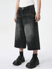 STARRVAINT Clean Cut Denim Shorts