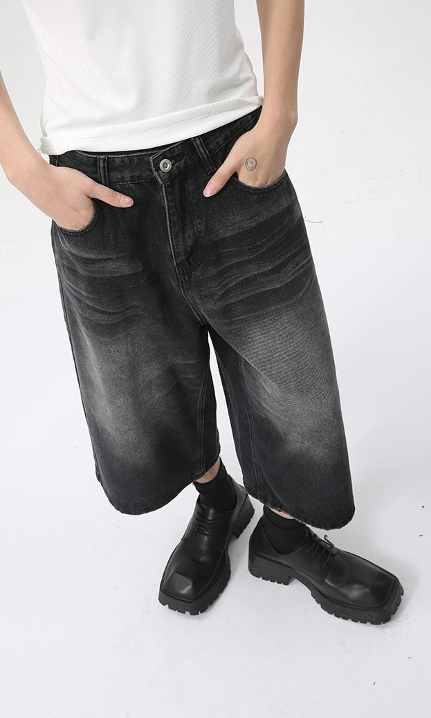 STARRVAINT Clean Cut Denim Shorts