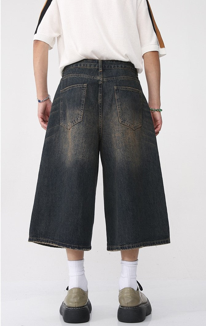 STARRVAINT Clean Cut Denim Shorts