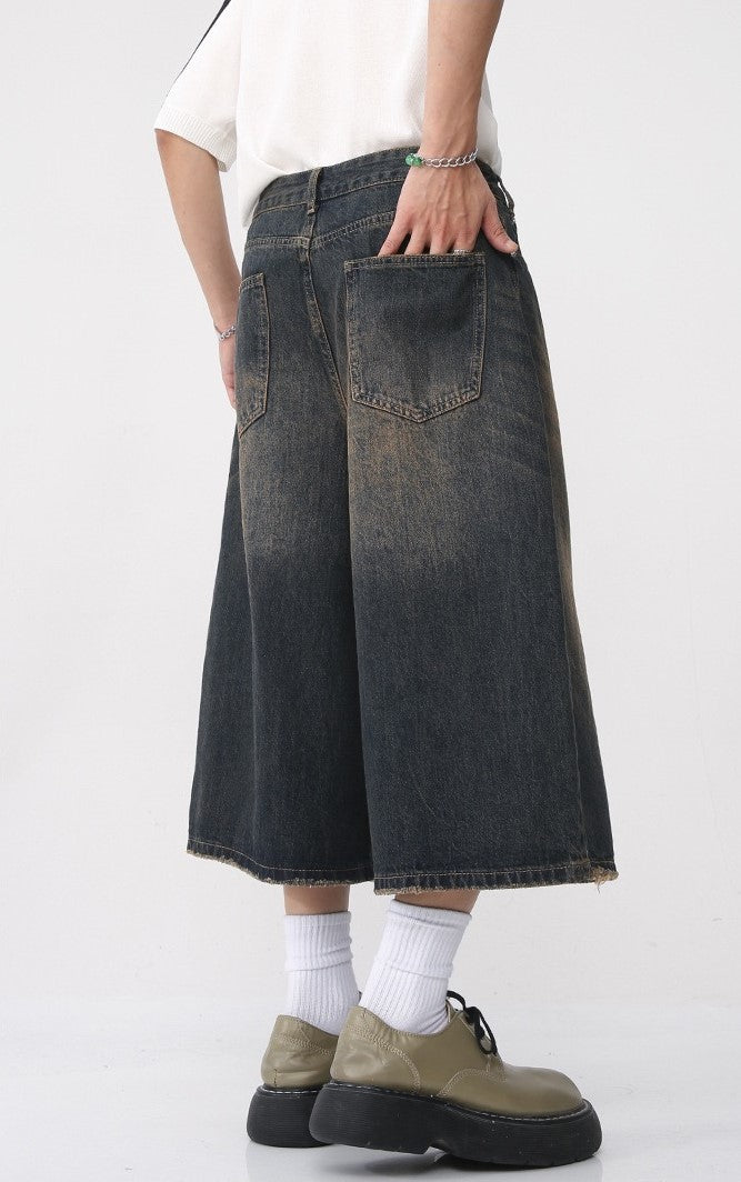 STARRVAINT Clean Cut Denim Shorts