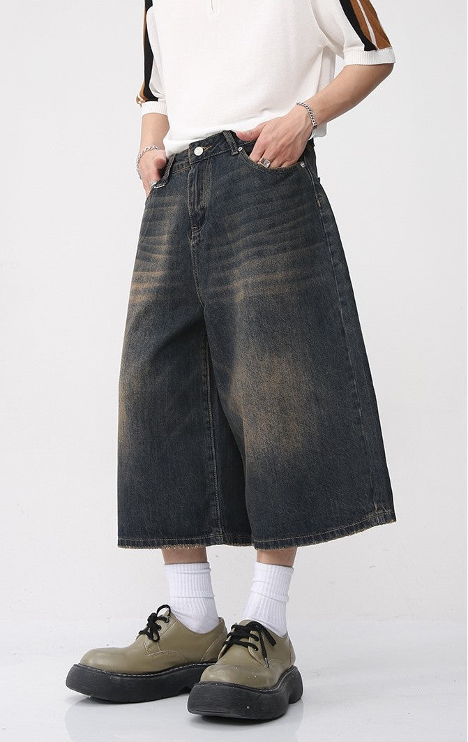 STARRVAINT Clean Cut Denim Shorts