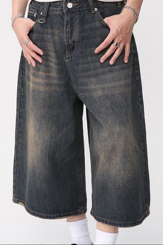 STARRVAINT Clean Cut Denim Shorts