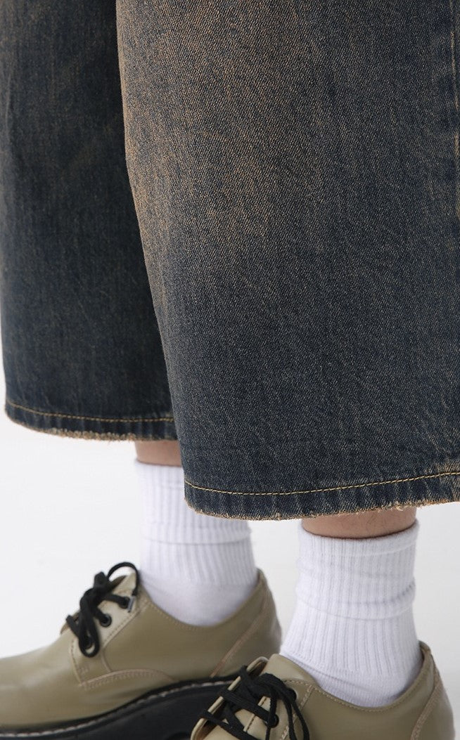 STARRVAINT Clean Cut Denim Shorts
