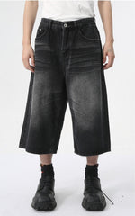 STARRVAINT Clean Cut Denim Shorts