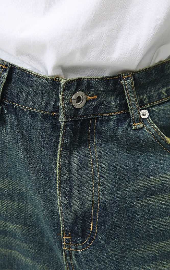 STARRVAINT Clean Cut Denim Shorts