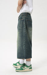 STARRVAINT Clean Cut Denim Shorts