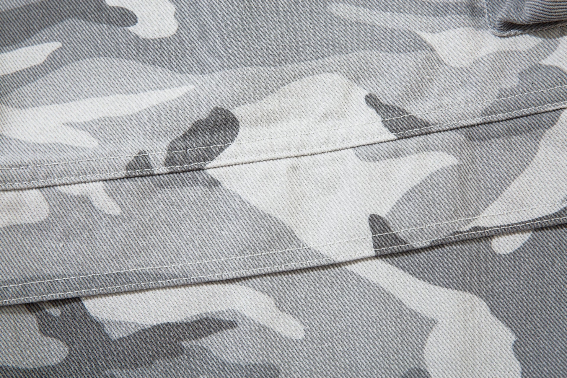 STARRVAINT Grey Camo Cargo Wide-Leg Pants