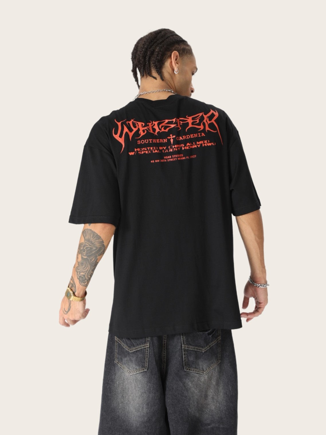 STARRVAINT Distressed Raven Graphic Tee