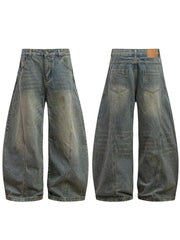 STARRVAINT Washed Wide-Leg Denim Pants