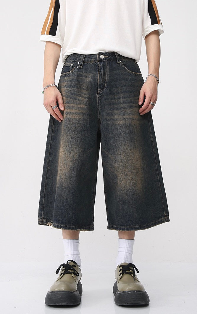 STARRVAINT Clean Cut Denim Shorts