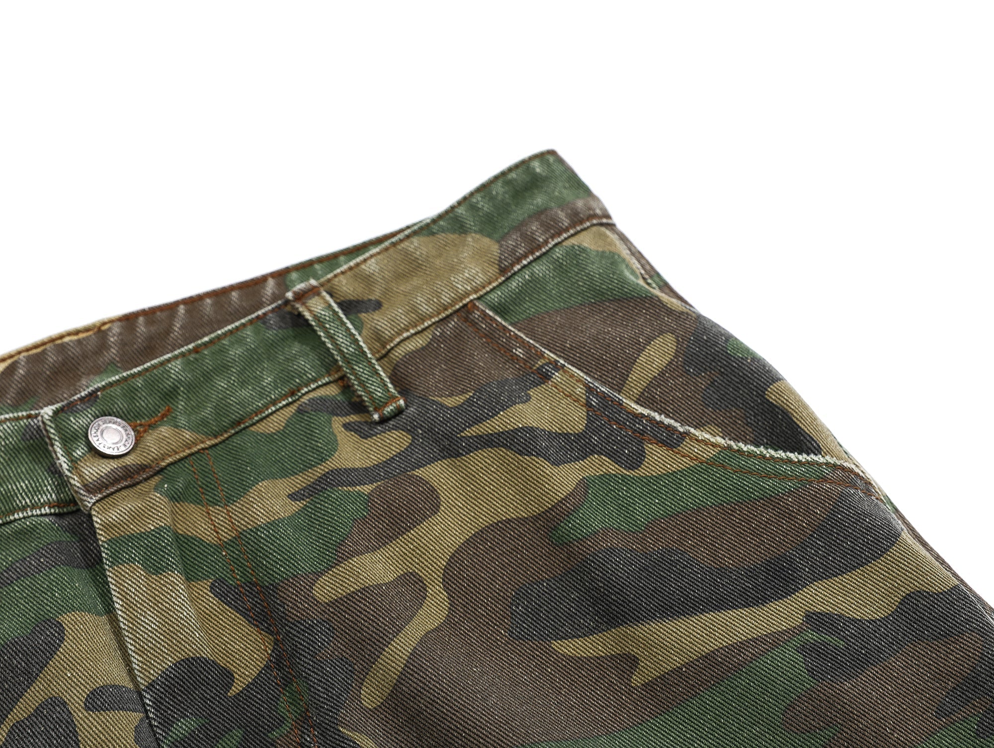 STARRVAINT Distressed Camo Cargo Pants