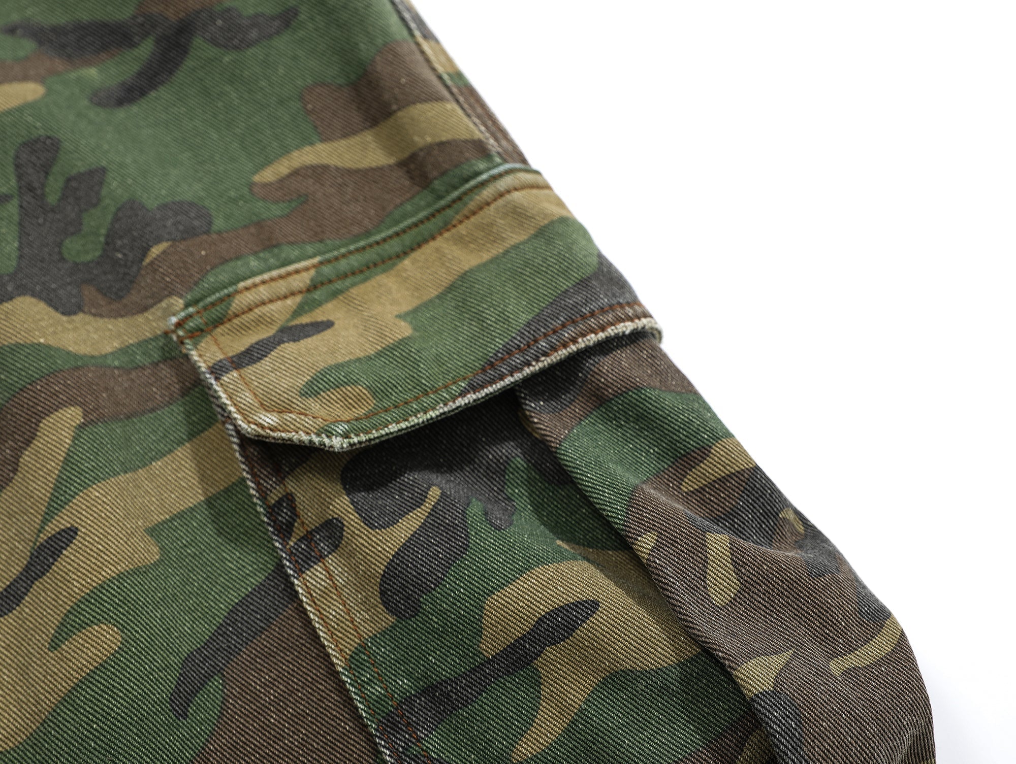 STARRVAINT Distressed Camo Cargo Pants