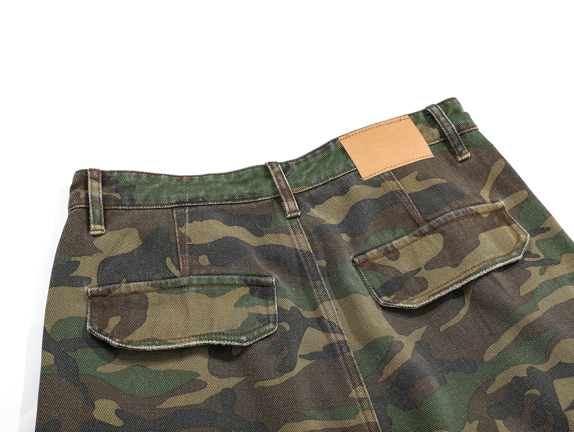 STARRVAINT Distressed Camo Cargo Pants
