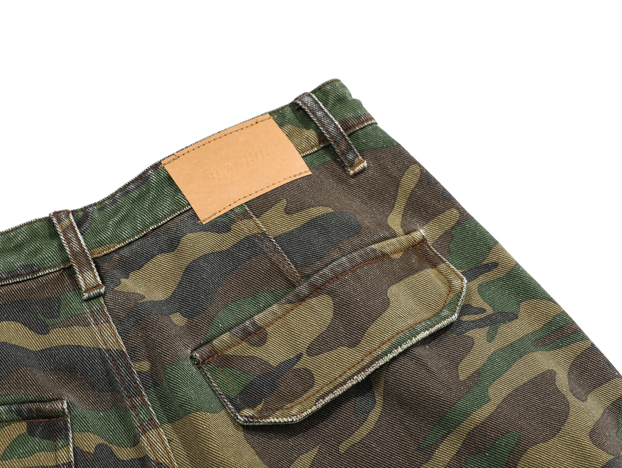 STARRVAINT Distressed Camo Cargo Pants