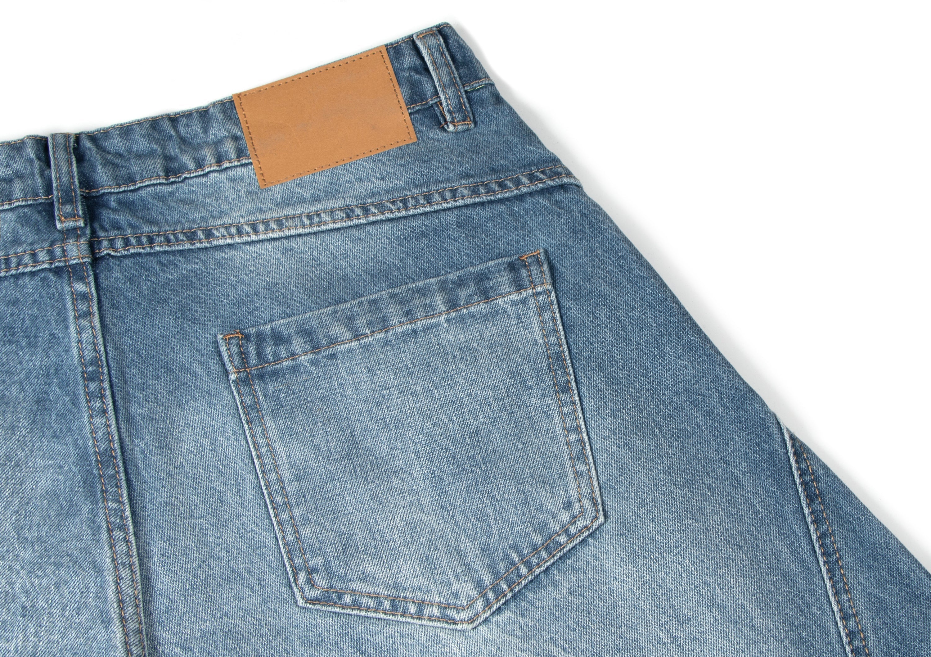 STARRVAINT Distressed Panel Wide-Leg Denim Pants
