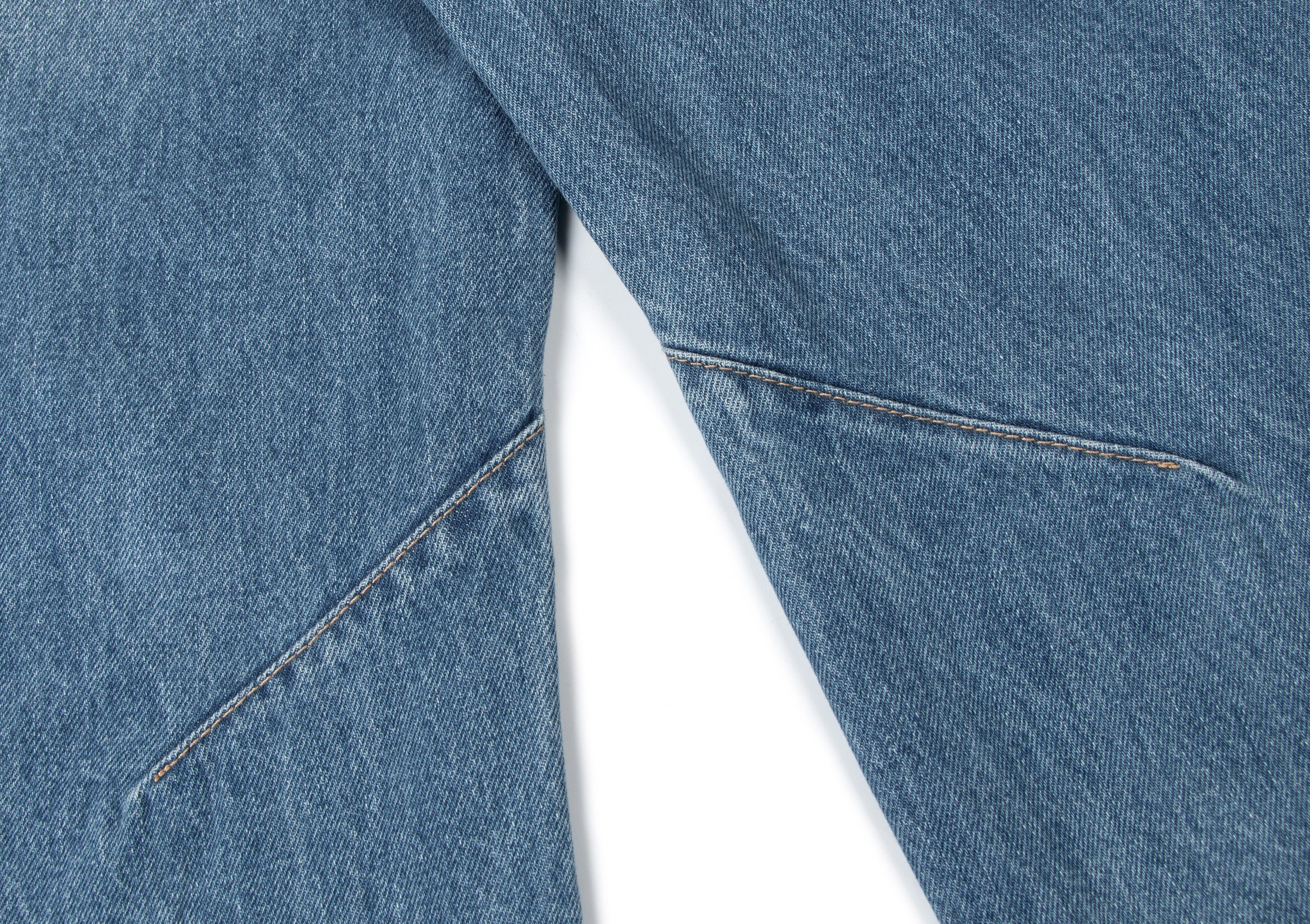 STARRVAINT Distressed Panel Wide-Leg Denim Pants