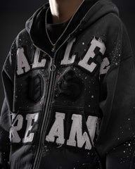 Vale Forever Classico Zip Up Hoodie Black