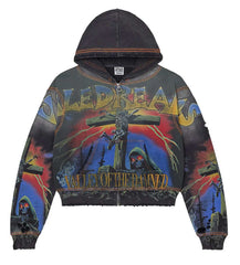 Vale Forever Damned Big Zip Up Hoodie Black