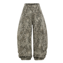 STARRVAINT Leopard Barrel Pants