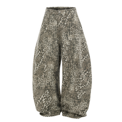 STARRVAINT Leopard Barrel Pants