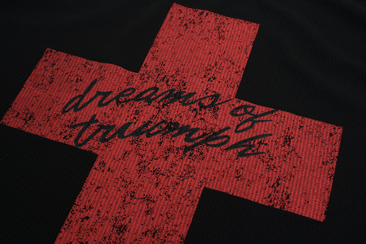 STARRVAINT Cross Graphic Waffle Long Sleeve