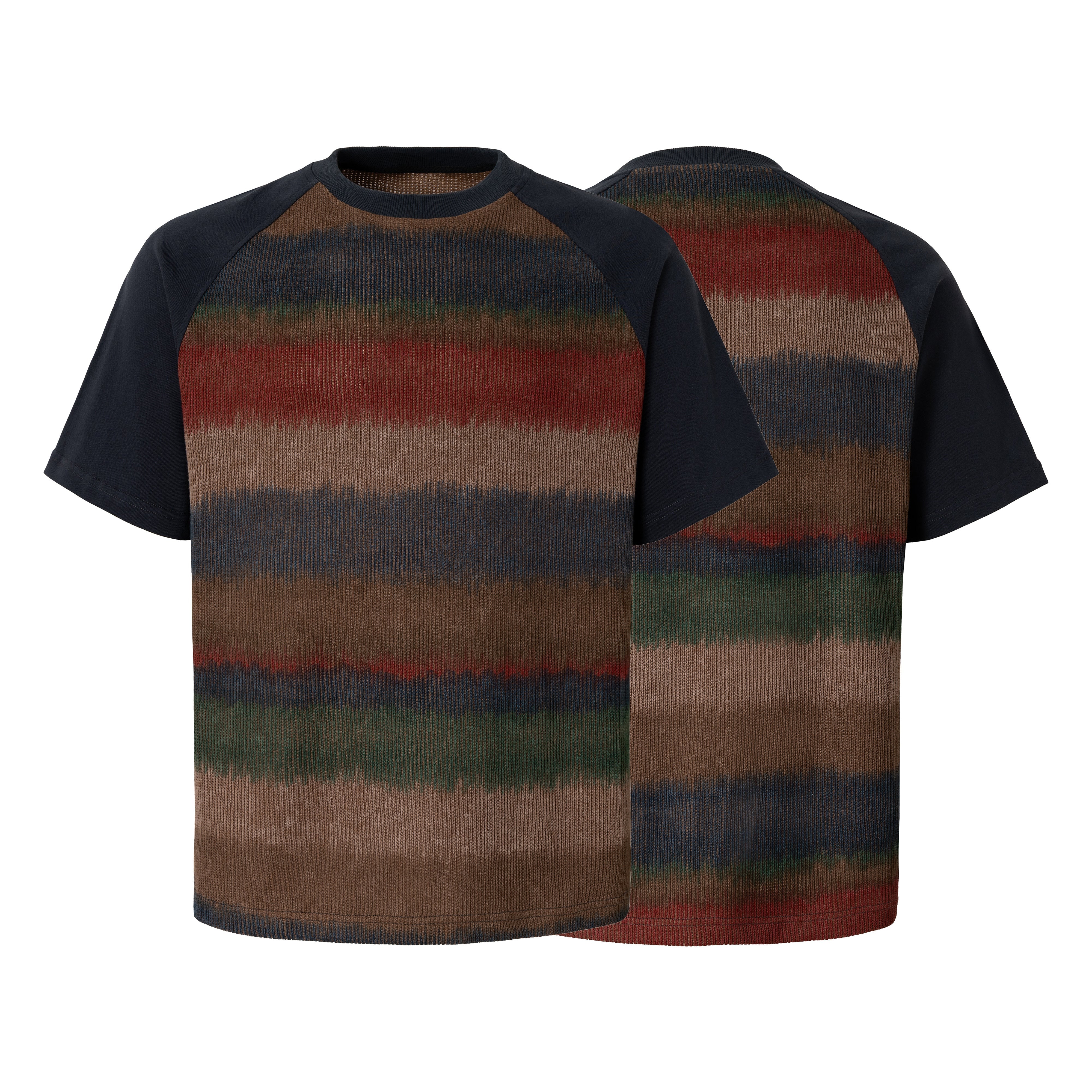 STARRVAINT Gradient Stripe Raglan Tee