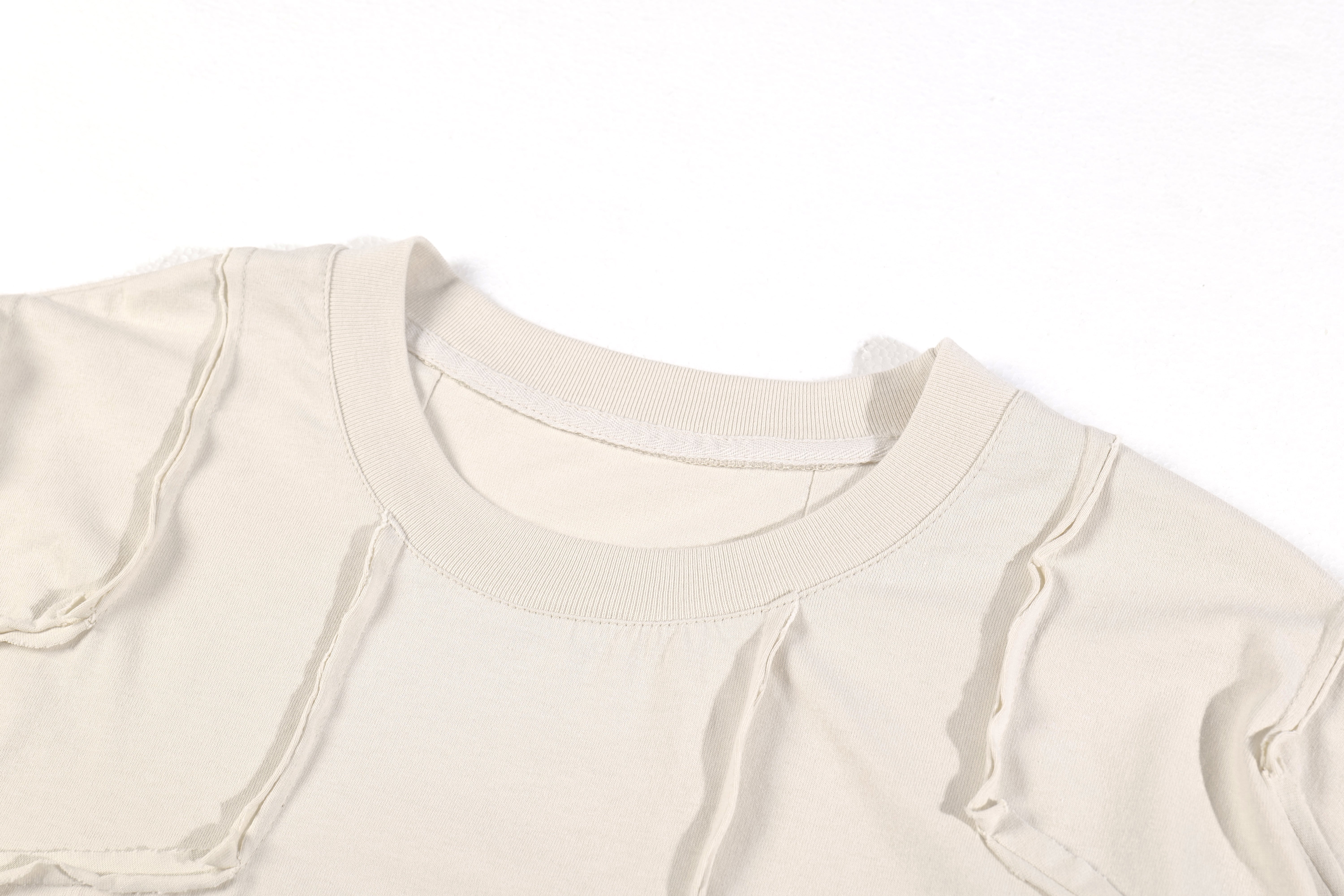 STARRVAINT Deconstructed Patchwork Graphic Long Sleeve Tee