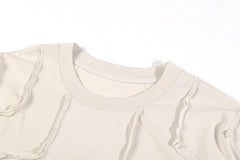 STARRVAINT Deconstructed Patchwork Graphic Long Sleeve Tee