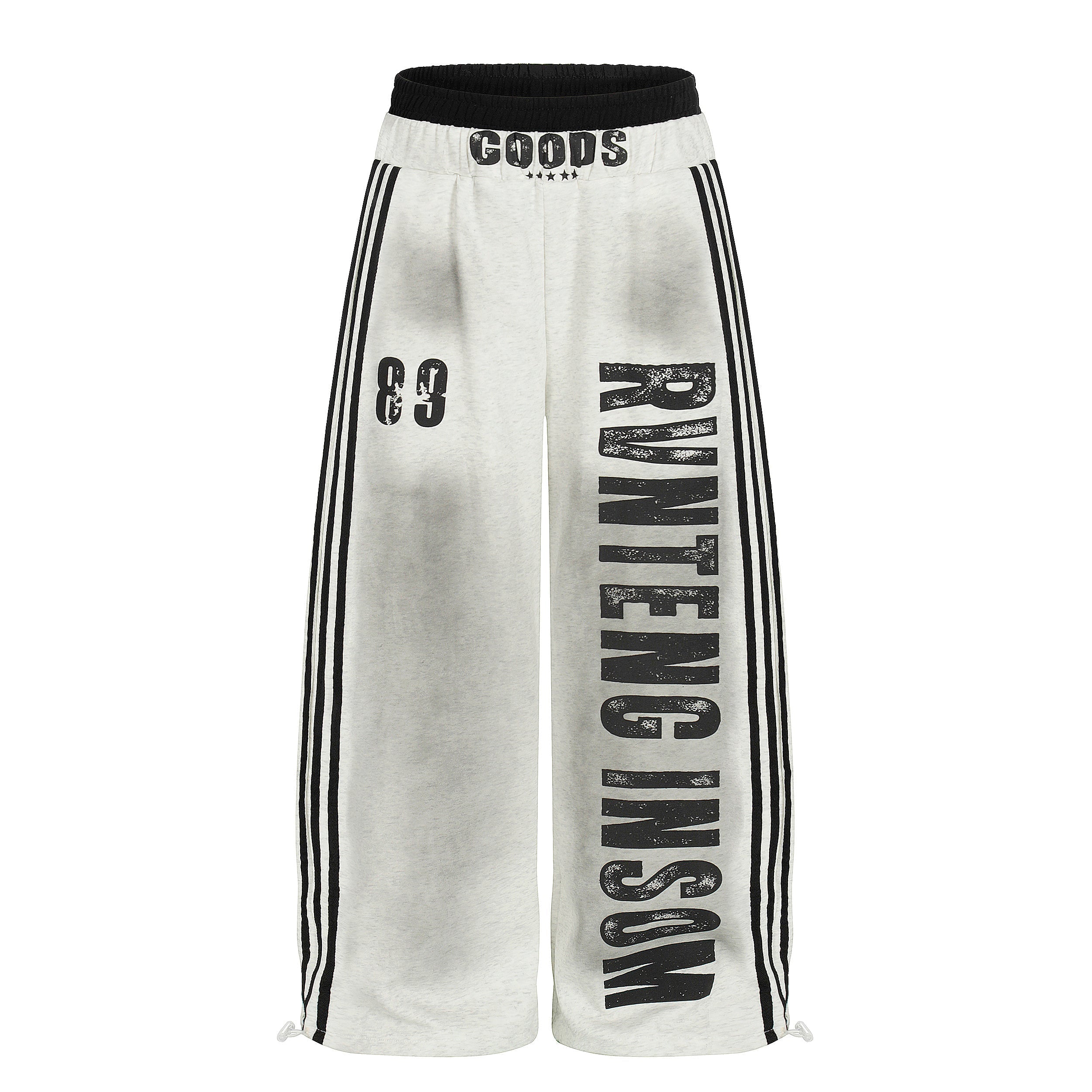 STARRVAINT Bold Letter Stripe Track Pants
