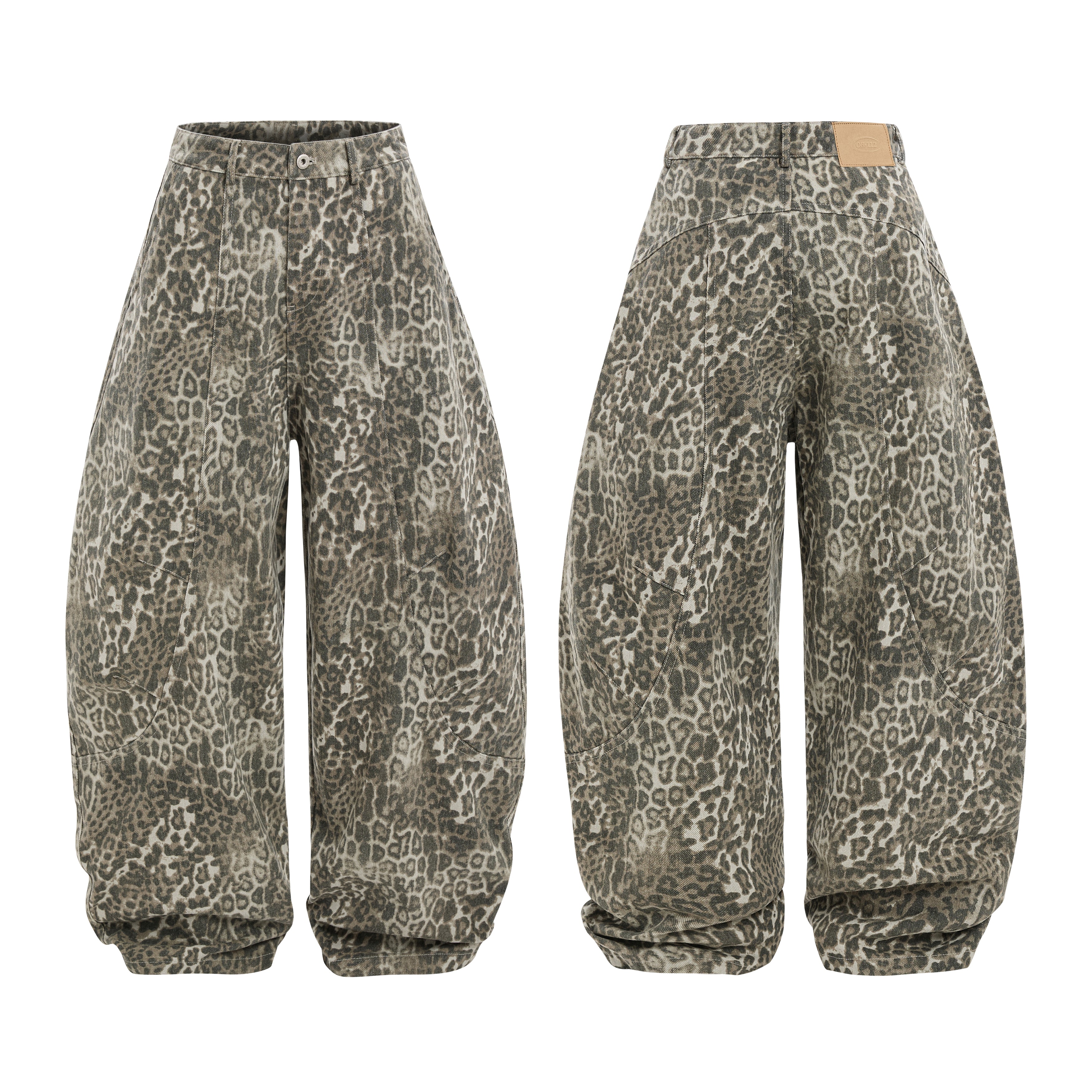 STARRVAINT Leopard Barrel Pants