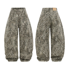 STARRVAINT Leopard Barrel Pants