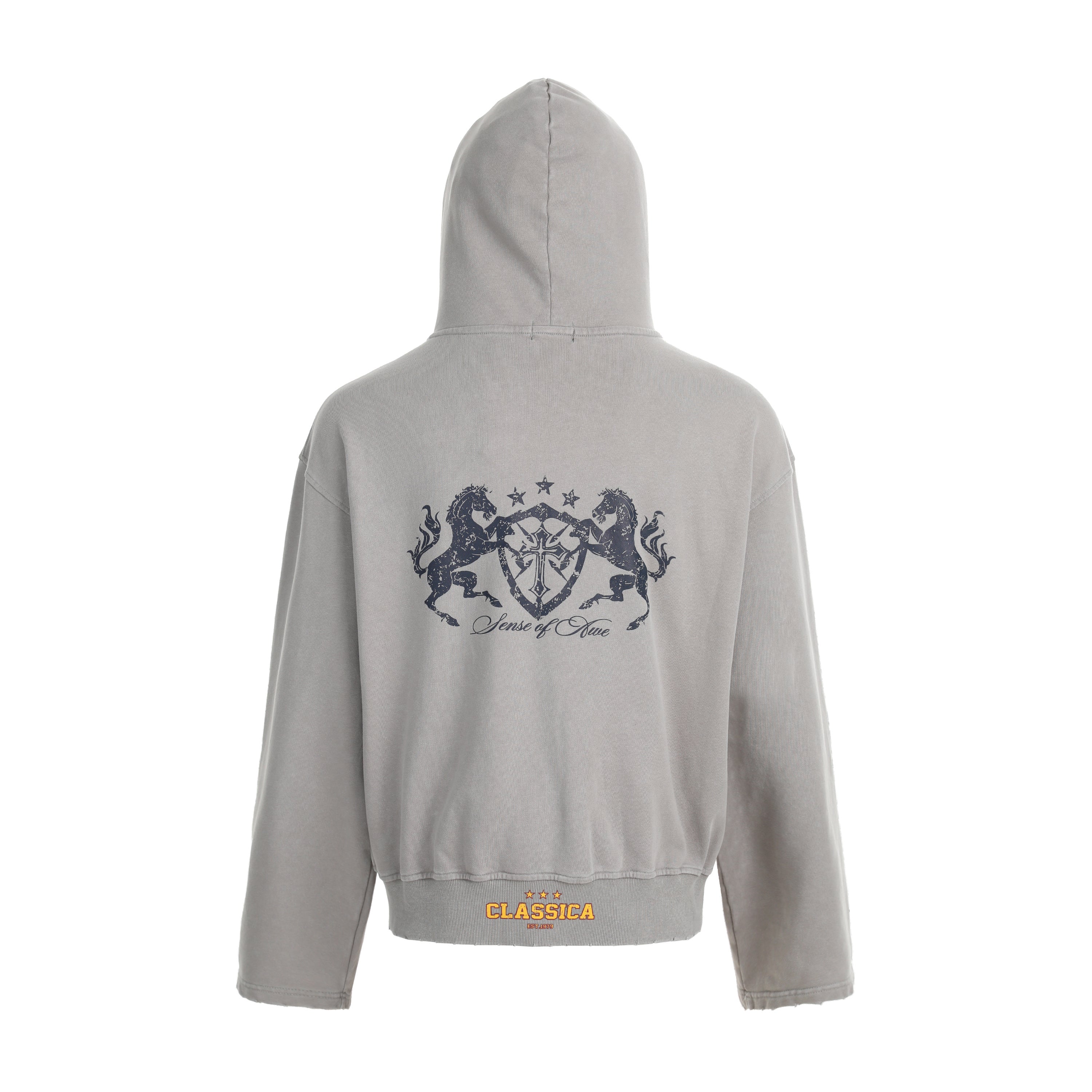 STARRVAINT Vintage Crest Zip Hoodie