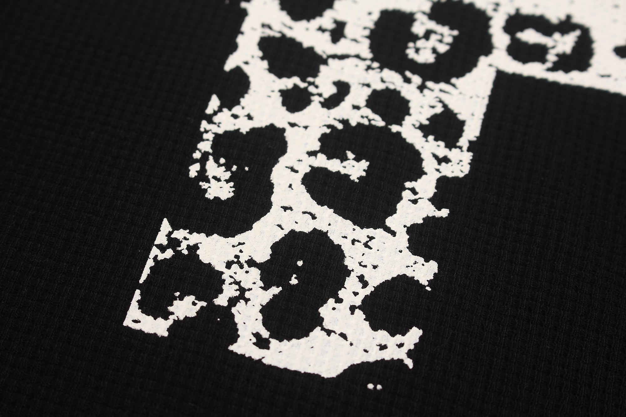 STARRVAINT Leopard Cross Waffle Long Sleeve