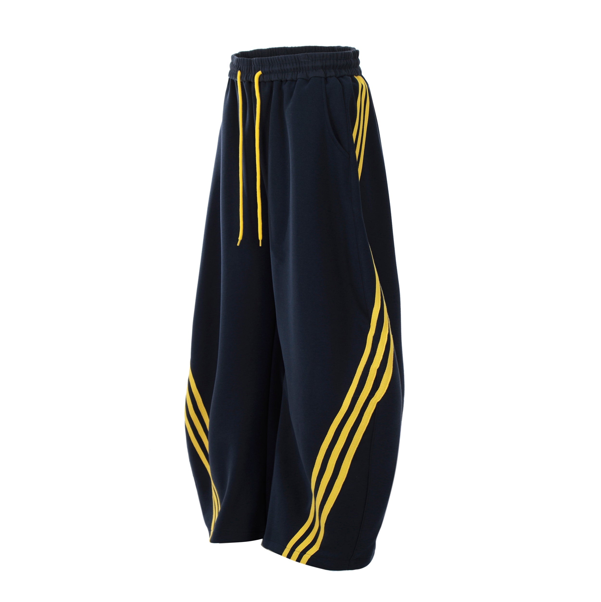STARRVAINT Curved Stripe Wide-Leg Pants