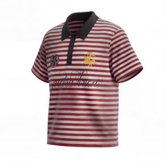 STARRVAINT “Stripe Crest Polo Tee”