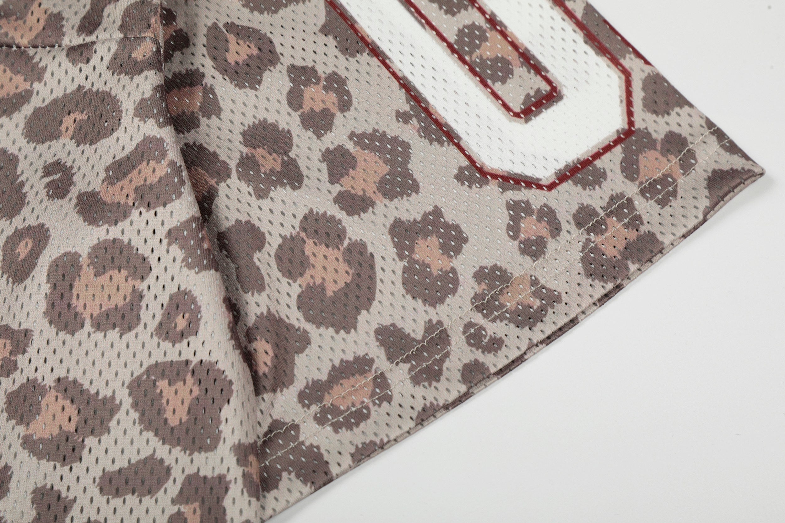 STARRVAINT “Leopard Varsity Mesh Jersey”