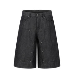 STARRVAINT Raw Denim Baggy Shorts