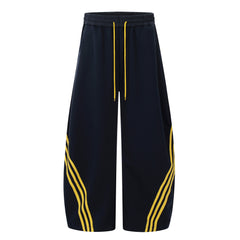 STARRVAINT Curved Stripe Wide-Leg Pants